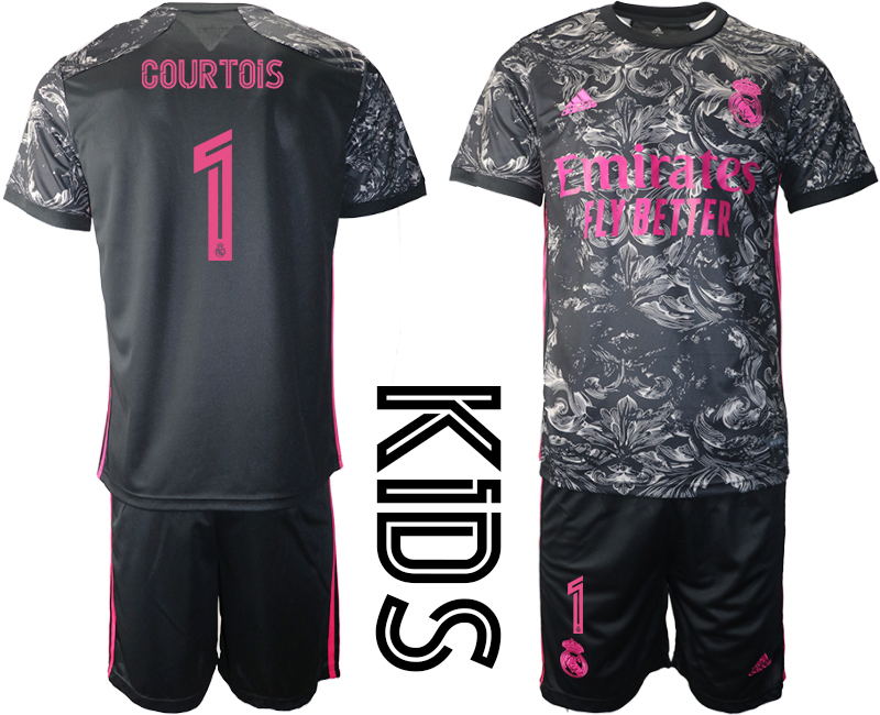 2021 Real Madrid away youth #1 soccer jerseys->women soccer jersey->Women Jersey